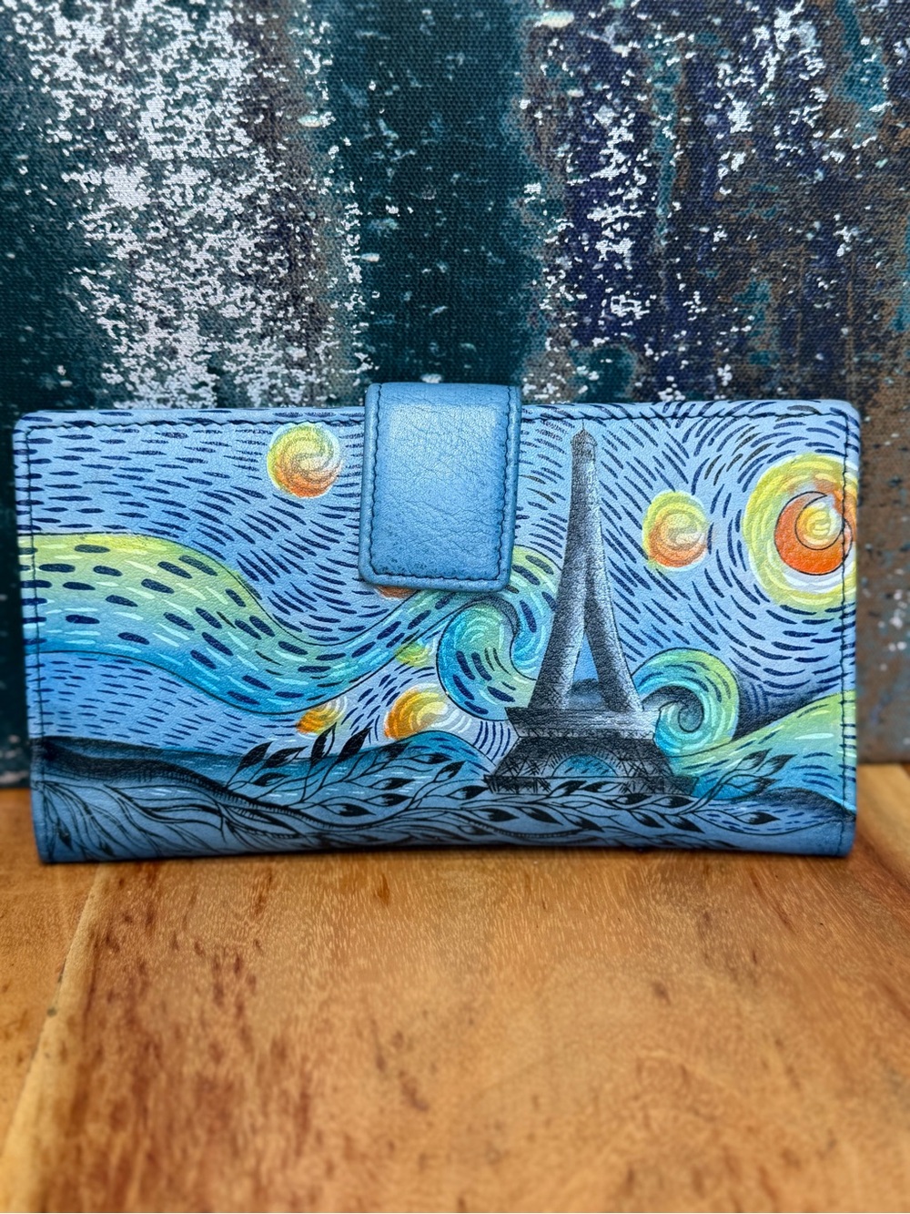Anuschka Artistic “Love in Paris” Leather Organizer Wallet